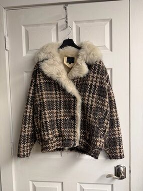 Hôtel Particulier houndstooth tweed coat